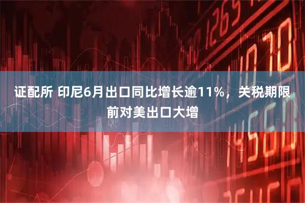 证配所 印尼6月出口同比增长逾11%，关税期限前对美出口大增